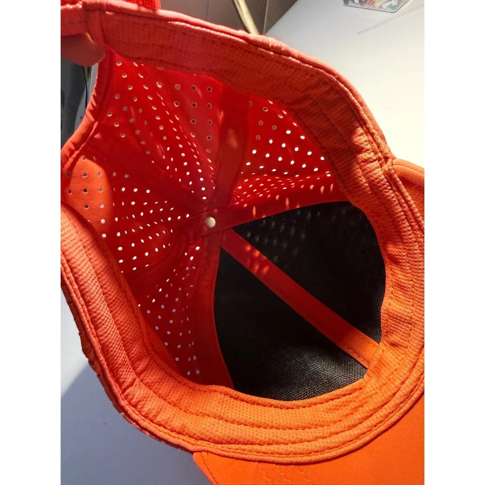 Lululemon Fast and Free Hat Unisex OS Orange Excellent Perforated Running Cap